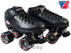 NEW Riedell R3 Black Quad Roller Derby Speed Skates