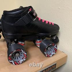 NEW Riedell R3 Black Quad Roller Derby Speed Skates! Cayman Size 3