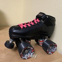 NEW Riedell R3 Black Quad Roller Derby Speed Skates! Cayman Size 3