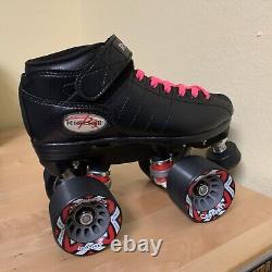 NEW Riedell R3 Black Quad Roller Derby Speed Skates! Cayman Size 3