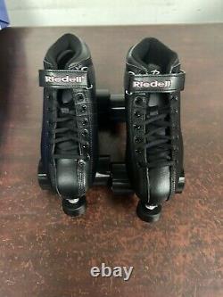 NEW Riedell R3 Black Quad Roller Derby Speed Skates Size 07 Free shipping