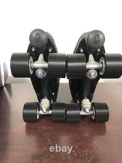 NEW Riedell R3 Black Quad Roller Derby Speed Skates Size 08 Free shipping