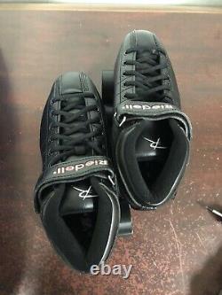 NEW Riedell R3 Black Quad Roller Derby Speed Skates Size 09 Free shipping