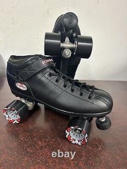 NEW Riedell R3 Black Quad Roller Derby Speed Skates Size 11 Free shipping