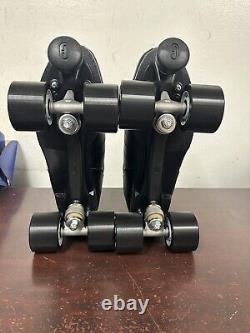 NEW Riedell R3 Black Quad Roller Derby Speed Skates Size 11 Free shipping