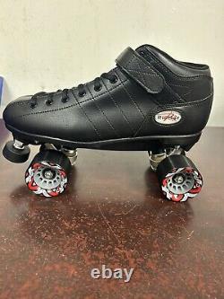 NEW Riedell R3 Black Quad Roller Derby Speed Skates Size 12 Free shipping