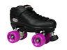 NEW! Riedell R3 Outdoor Quad Speed Roller Skates Black with Magenta Zen Wheels