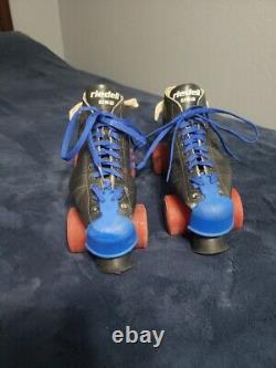 NICE Vtg Riedell 595 Speed Skates Size 8 Men's Red Wing Invader 6L Boomerang SEE