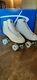 New! Classic Riedell Artistic Rhythm White Roller Skates Women's Size 10 Med