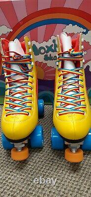 New Moxi Rainbow Rider Roller Skates Yellow Size Men's 7, Fits women's 8-8.5