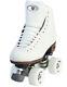 New Riedell 120 Raven Indoor Artistic Roller Skates White sz 8.5 Wide $280 value