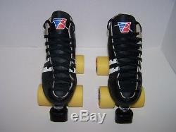 New Riedell 122 Labeda Custom Leather Roller Skates Boys Size 3