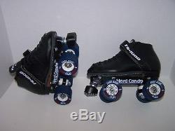 New Riedell 125 Labeda Custom Leather Roller Skates Boys Size 3.5