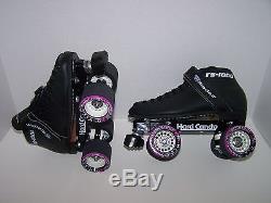 New Riedell 125 Labeda Custom Leather Roller Skates Mens Size 5 (ladies 6)