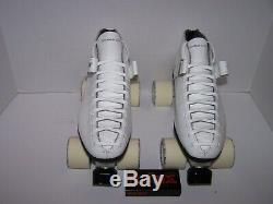 New Riedell 125 Laser Custom Leather Roller Skates Mens Size 10