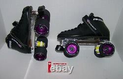 New Riedell 125 Powertrac Custom Leather Roller Skates Mens 5.5