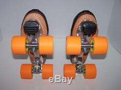 New Riedell 395 Custom Leather Roller Skates Mens Size 8.5