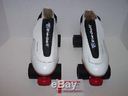 New Riedell 395 Powertrac Custom Leather Roller Skates Mens Size 11.5