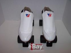 New Riedell 395 Powertrac Custom Leather Roller Skates Mens Size 12
