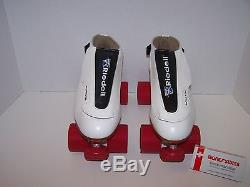 New Riedell 395 Powertrac Custom Leather Roller Skates Mens Size 9
