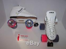 New Riedell 695 Custom Leather Roller Skates Mens Size 4.5 Narrow (ladies 5.5)