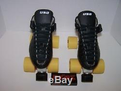New Riedell 695 Custom Leather Roller Skates Mens Size 5 (ladies 6)