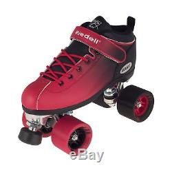 New2016! Riedell Red and Black Dart Ombre Roller Skate for Indoor Skating