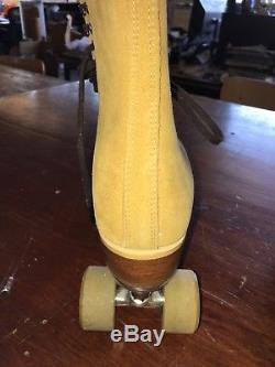 Nice! USA made Riedell 130 roller skates with Sure Grip Classic plate, Size 12