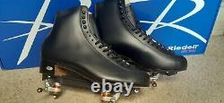 Premium Leather 220 Retro Riedell Roller Skates with Reactor Fuse Plate Men's 9.5