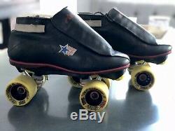 RARE Riedell 395 REDLINE Size 9 Speed Roller Skates