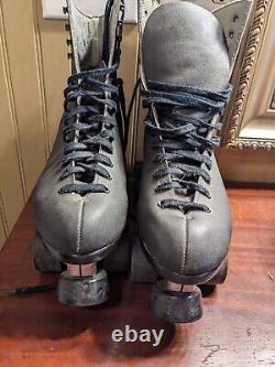 RARE Vintage RIEDELL Sure Grip Roller Skates Comp 7 Women's Size 11 Black