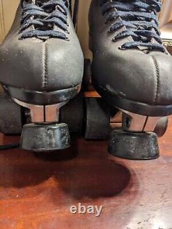 RARE Vintage RIEDELL Sure Grip Roller Skates Comp 7 Women's Size 11 Black