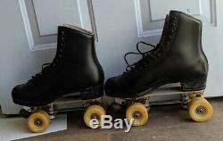 RIEDELL ARTISTIC ROLLER SKATES SIZE 9 1/2 WithGOLD STAR BOOTS GREAT CONDITION