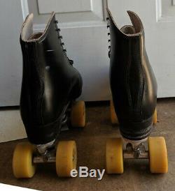 RIEDELL ARTISTIC ROLLER SKATES SIZE 9 1/2 WithGOLD STAR BOOTS GREAT CONDITION