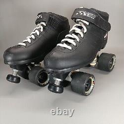 RIEDELL CARRERA Mod# 105B Black Speed Skates Style #2 Size 8 With 96A Wheels