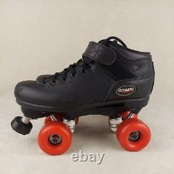 RIEDELL Carrera Women's Size 7 Black Leather Lace Up Sure Grip Aerobic Skates