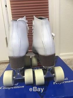 RIEDELL F-121 White Indoor Roller Skates 8 M