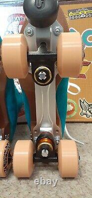 RIEDELL MOXI JACK JADE ROLLER SKATE with NEO REACTOR PLATE 6.5 FITS WOMEN'S 7.5