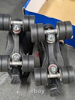 RIEDELL R3 Cayman Size 6 Men Black Quad Roller Skates Radar Wheels Lace Up