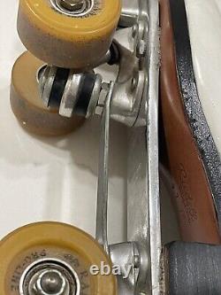 RIEDELL Sz7 Roller Skates #1422 Rannalli Pro Wheel Silver Star Boots Vntg