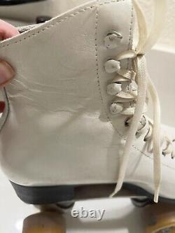 RIEDELL Sz7 Roller Skates #1422 Rannalli Pro Wheel Silver Star Boots Vntg