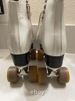 RIEDELL Sz7 Roller Skates #1422 Rannalli Pro Wheel Silver Star Boots Vntg