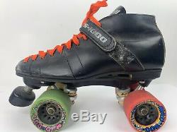 RIEDELL Vintage USA Rs-1000 Speed Roller Skates Mad Dog Wheels 62M Size 8