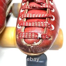 RIEDELL Vintage USA Rs-1000 Speed Roller Skates Red 62mm Mens Size 9 Womens 11