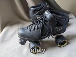 RIEDELL roller skates 8 US mens CARRERA rollerskates SURE GRIP style2 black
