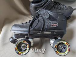 RIEDELL roller skates 8 US mens CARRERA rollerskates SURE GRIP style2 black