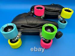 Reidell R3 Cayman Roller Derby Skates Size 9 Black + Evolve Colored Wheels New