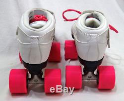 Reidell R3 Roller Skates White with Pink Sonar Cayman Wheels Size 9 Unused with Box