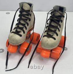 Reidell Tan Leather Indoor Rink Roller Skates Youth Kid Childrens Sz 8