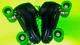 Riedel R3 Cayman Roller Skates Size 11 Blk/Grn 62MM Radar Flat Out Wheels